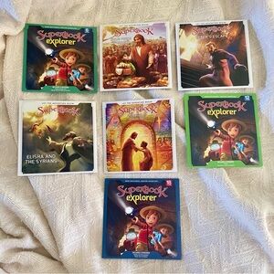 Superbook Explorer Brand CBN Kids DVD 7 pieces Set